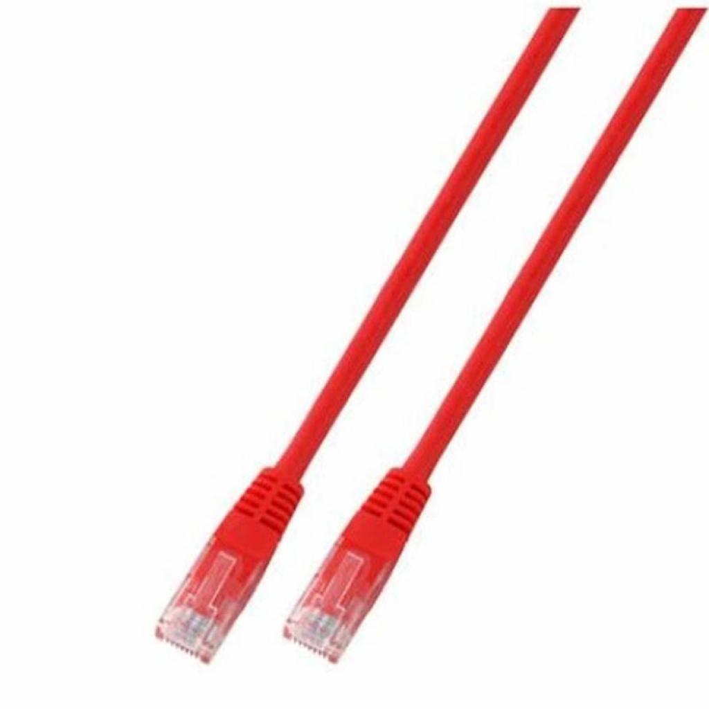 RJ45 Медна пач корда U/UTP, Cat.5e, PVC, CCA, червена, 1м.на ниска цена с бърза доставка - BestPC.BG