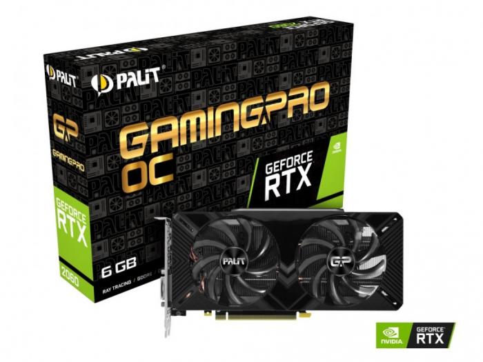 Видеокарта PALIT GeForce RTX 2060 nVidia, Gaming Pro OC 6GB GDDR6, 192bit , DVI, HDMI, DPна ниска цена с бърза доставка - BestPC.BG