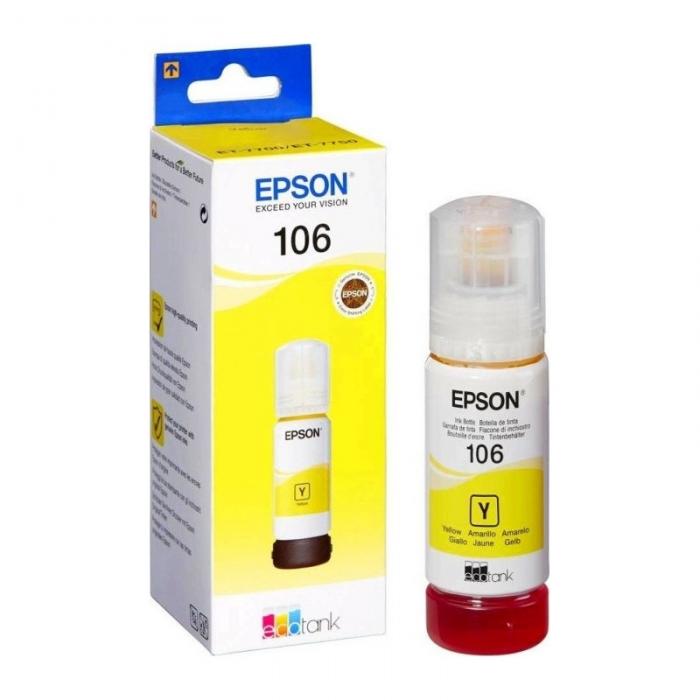 Касета с мастило Epson 106 EcoTank Yellow ink bottleна ниска цена с бърза доставка - BestPC.BG