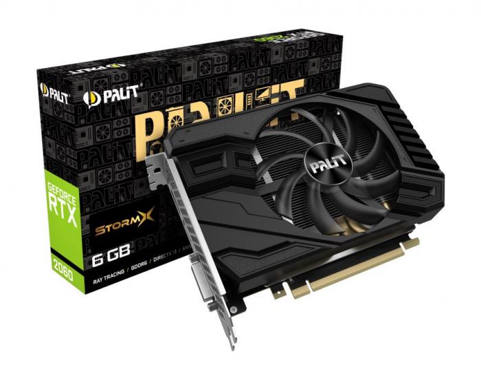 Видеокарта PALIT Video Card GeForce RTX 2060 nVidia, StormX Mini ITX 6GB GDDR6, 192bitна ниска цена с бърза доставка - BestPC.BG