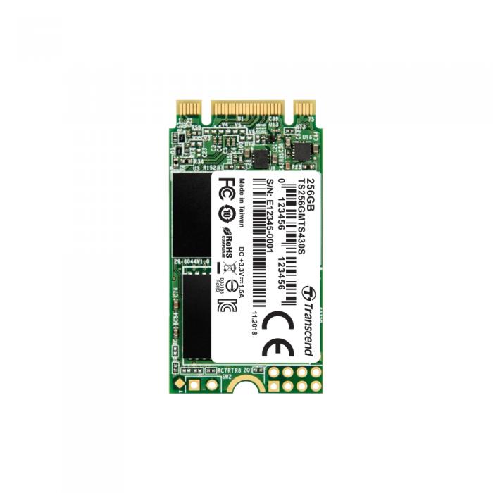 SSD Transcend 256GB, M.2 2242 SSD, SATA3 B+M Key, TLCна ниска цена с бърза доставка - BestPC.BG