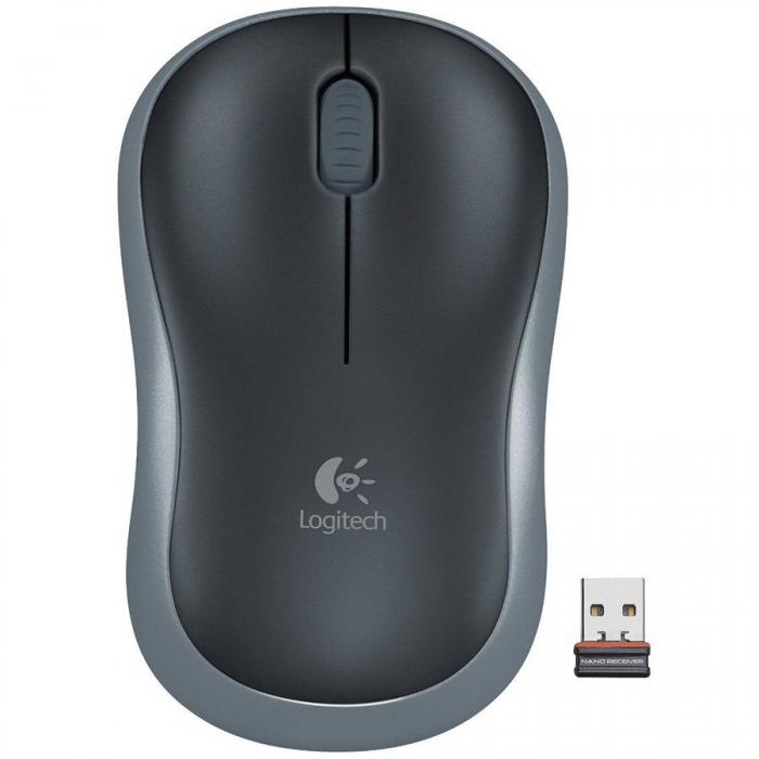 Безжична мишка Logitech M185 сива 910-002238на ниска цена с бърза доставка - BestPC.BG