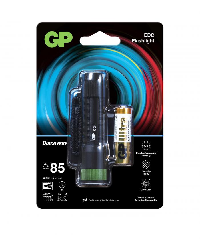 Продукт Фенер GP BATTERIES C31, LED, 85 lm, CREE Discovery Outdoorна ниска цена с бърза доставка - BestPC.BG