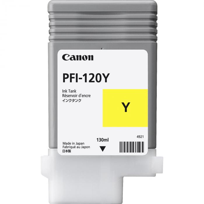 Касета с мастило Canon Pigment Ink Tank PFI-120, Yellowна ниска цена с бърза доставка - BestPC.BG