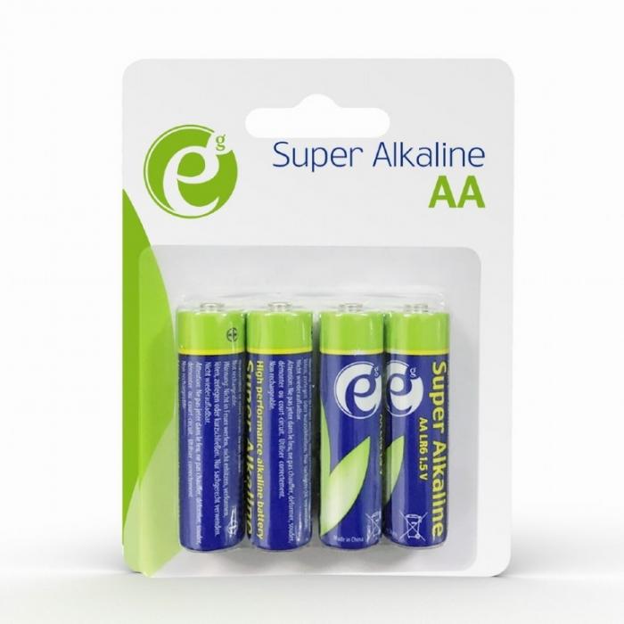 Батерия Gembird АА LR6 1.5V Alkaline, 4 бр. блистерна ниска цена с бърза доставка - BestPC.BG