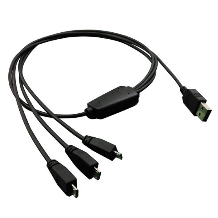Кабел/адаптер Cable USB2.0 A-3xMicro B, M-M, 0.8m, 11.02.8306на ниска цена с бърза доставка - BestPC.BG