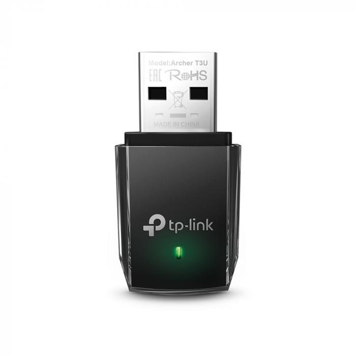 WiFi безжична карта/адаптер Безжичен мини USB адаптер TP-Link Archer T3U AC1300 MU-MIMOна ниска цена с бърза доставка - BestPC.BG