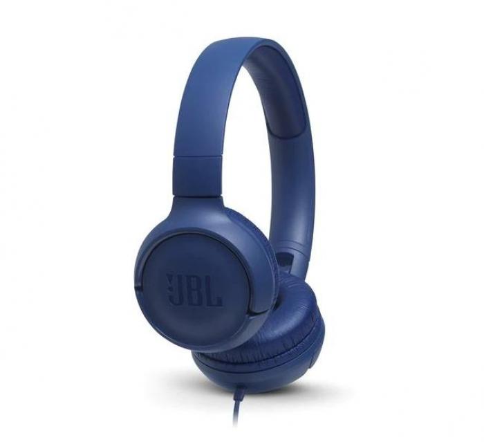 Слушалки on-ear JBL T500, Синна ниска цена с бърза доставка - BestPC.BG