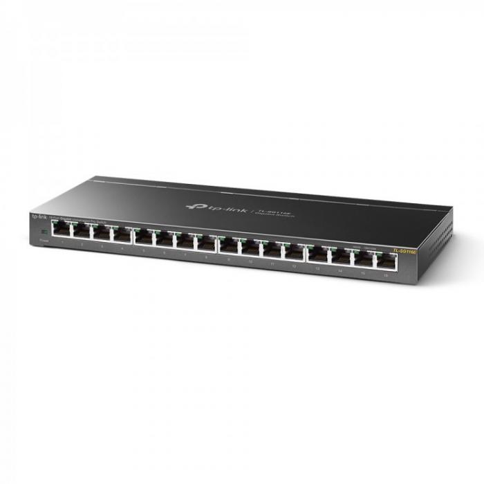 Комутатор/Суич Switch TP-LINK TL-SG116E, 16x GbE портa, неуправляем, до 32 VLANsна ниска цена с бърза доставка - BestPC.BG