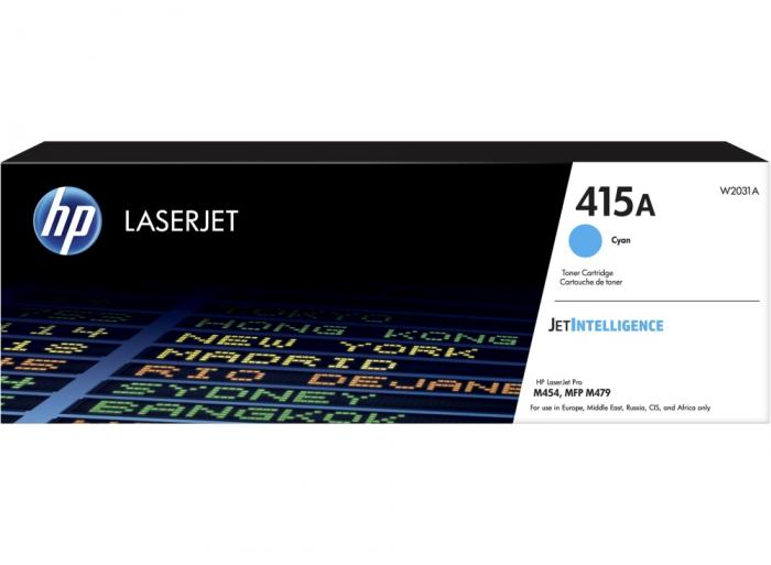 Тонер за лазерен принтер HP 415A Cyan LaserJet Toner Cartridgeна ниска цена с бърза доставка - BestPC.BG
