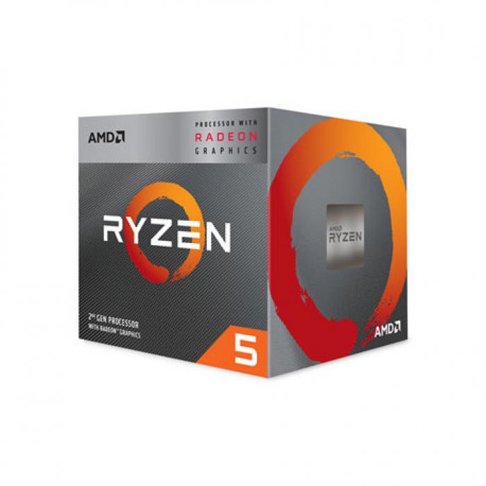 Процесор AMD CPU Desktop Ryzen 5 4C-8T 3400G (4.2GHz, 6MB, 65W, AM4) boxна ниска цена с бърза доставка - BestPC.BG
