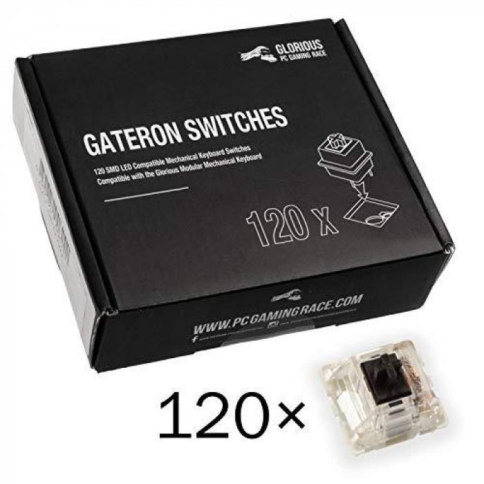 Продукт Суичове за механична клавиатура Glorious Gateron Black 120 брояна ниска цена с бърза доставка - BestPC.BG