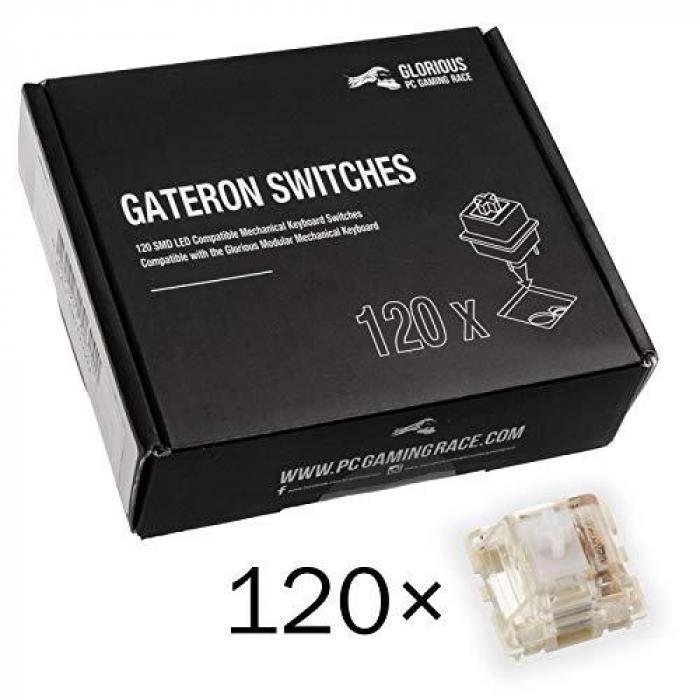 Продукт Суичове за механична клавиатура Glorious Gateron Clear 120 брояна ниска цена с бърза доставка - BestPC.BG