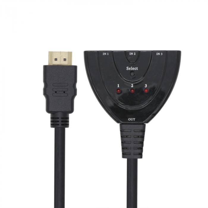 Кабел/адаптер VCom селектор HDMI Selector cable 3x1 - DD433-Cна ниска цена с бърза доставка - BestPC.BG