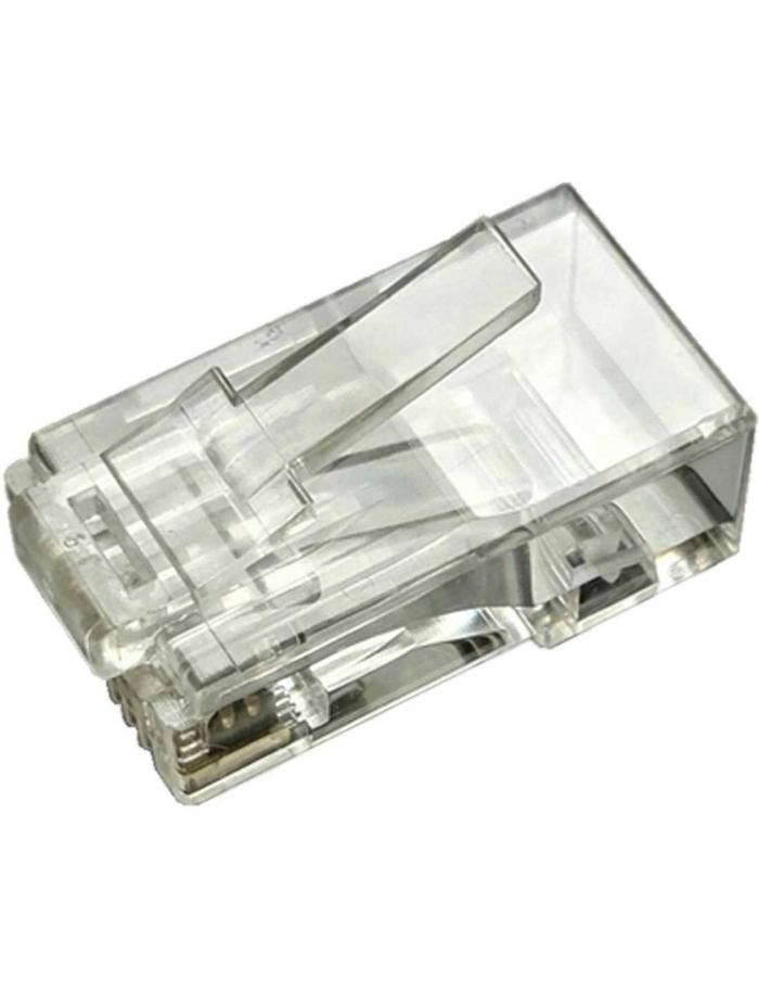 Конектор RJ45 8P8C за кръгъл кабел, категория 6 неекраниранна ниска цена с бърза доставка - BestPC.BG