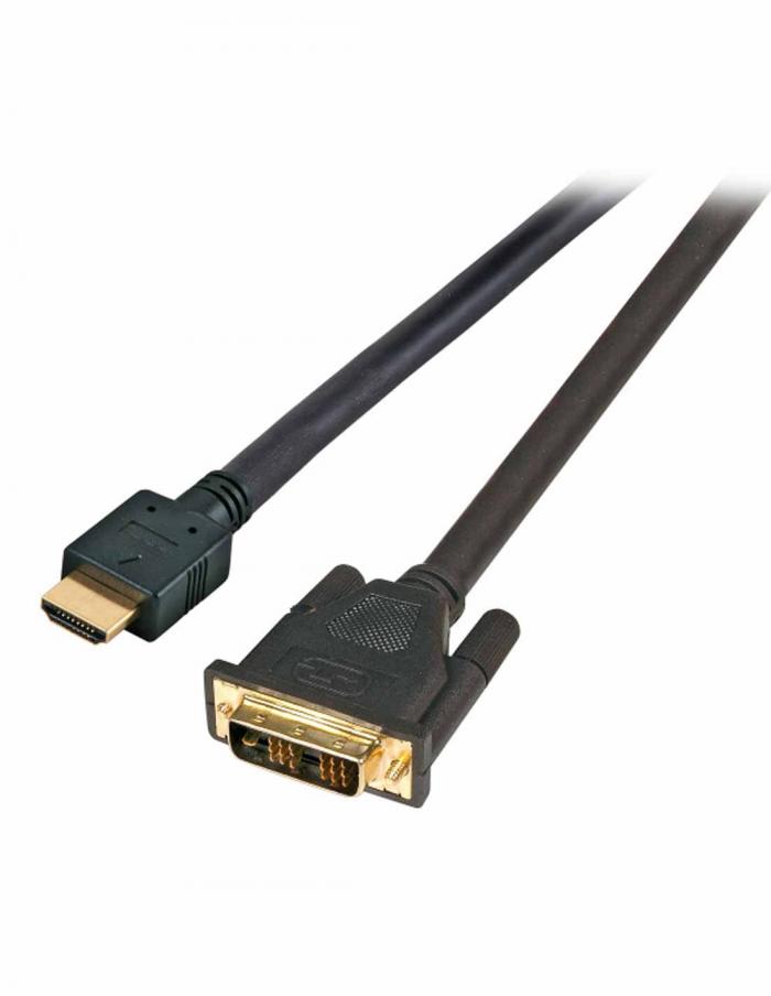 Кабел/адаптер HDMI High Speed with Ethernet, Plug Type A - Plug Type DVI-D 18+1 - 3 метрана ниска цена с бърза доставка - BestPC.BG