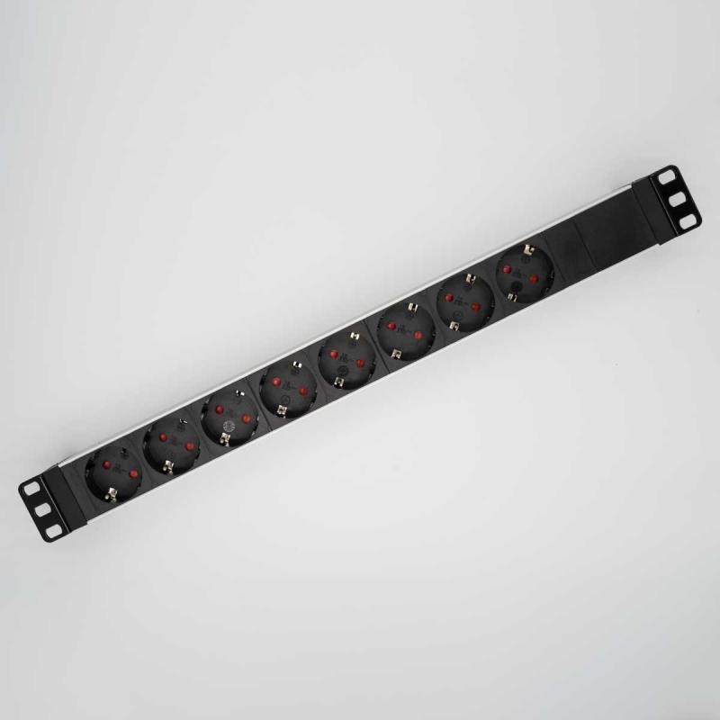 Контакт за шкаф 19“ 1U PDU AL 8 Schuko + 1C14 in backна ниска цена с бърза доставка - BestPC.BG