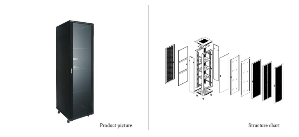 Шкаф, 32U 600х1000мм, перфор. вратина ниска цена с бърза доставка - BestPC.BG
