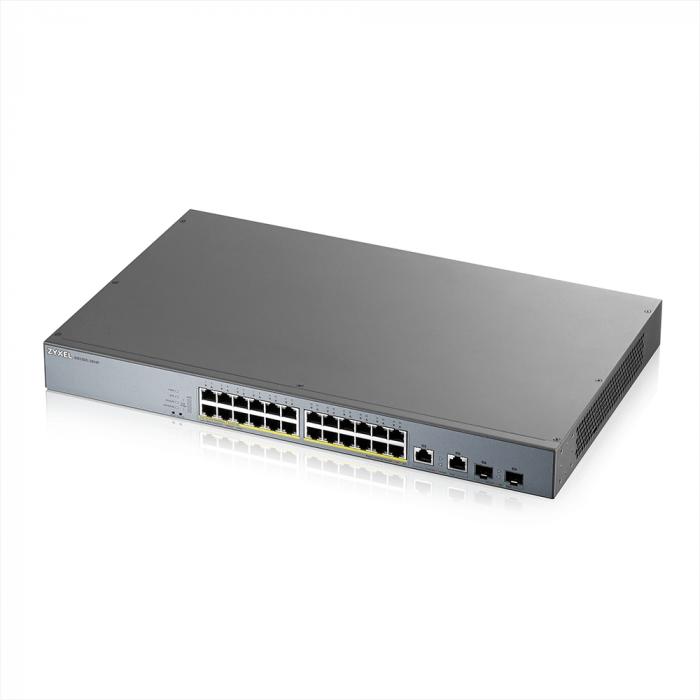 Комутатор/Суич ZyXEL GS1350-26HP, 26 Port managed CCTV PoE switch, long range, 375Wна ниска цена с бърза доставка - BestPC.BG