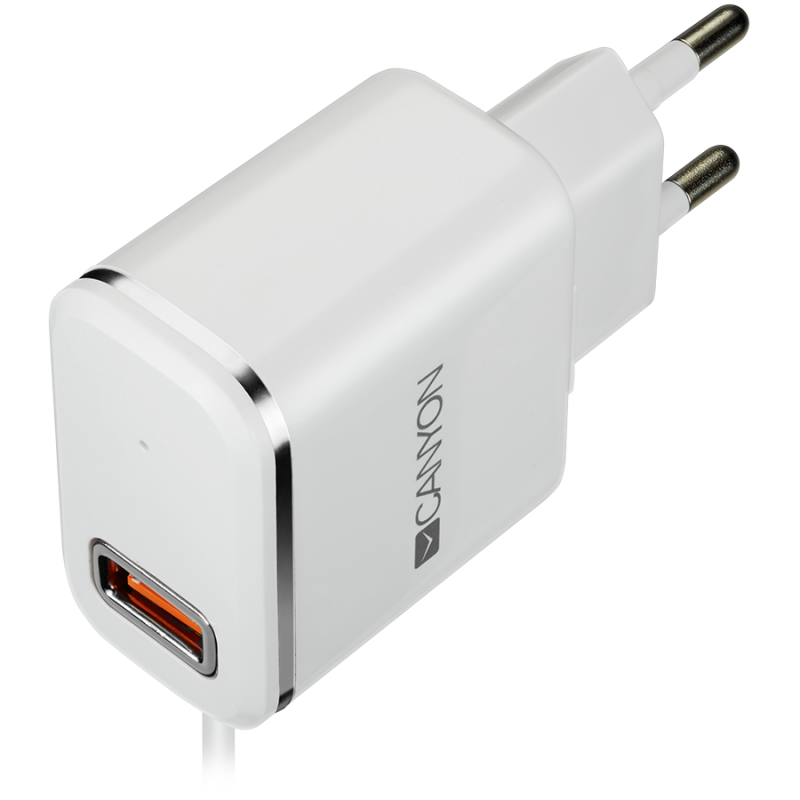 Кабел/адаптер CANYON Universal 1xUSB AC charger (in wall) with over-voltage protectionна ниска цена с бърза доставка - BestPC.BG