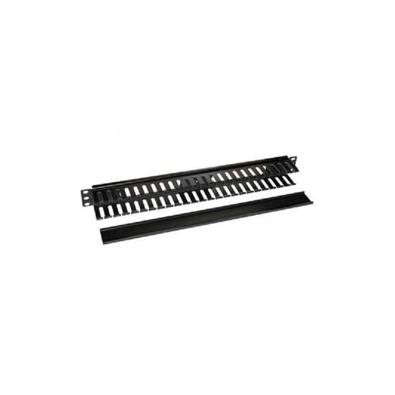 Аксесоар за шкаф Formrack 19" 1U Cable Management Panel with PVC trunking cutна ниска цена с бърза доставка - BestPC.BG