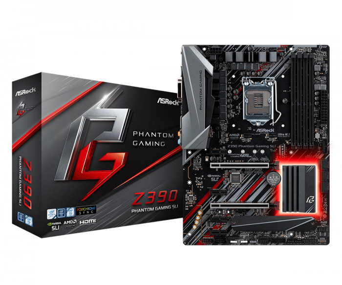 Дънна платка ASROCK Z390 PHANTOM GAMING SLIна ниска цена с бърза доставка - BestPC.BG