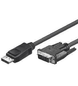 Кабел/адаптер DisplayPort - DVI, DP20 plug - DVI-D (24+1) plug : Дължина - 1 метърна ниска цена с бърза доставка - BestPC.BG
