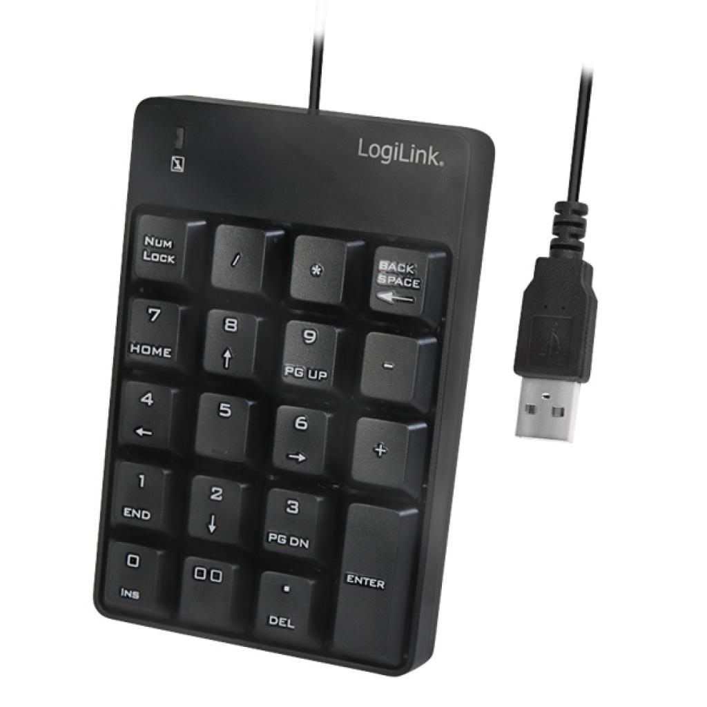 Клавиатура LogiLink ID0184, USB кабел 1.6м, 19 бутона, Черенна ниска цена с бърза доставка - BestPC.BG