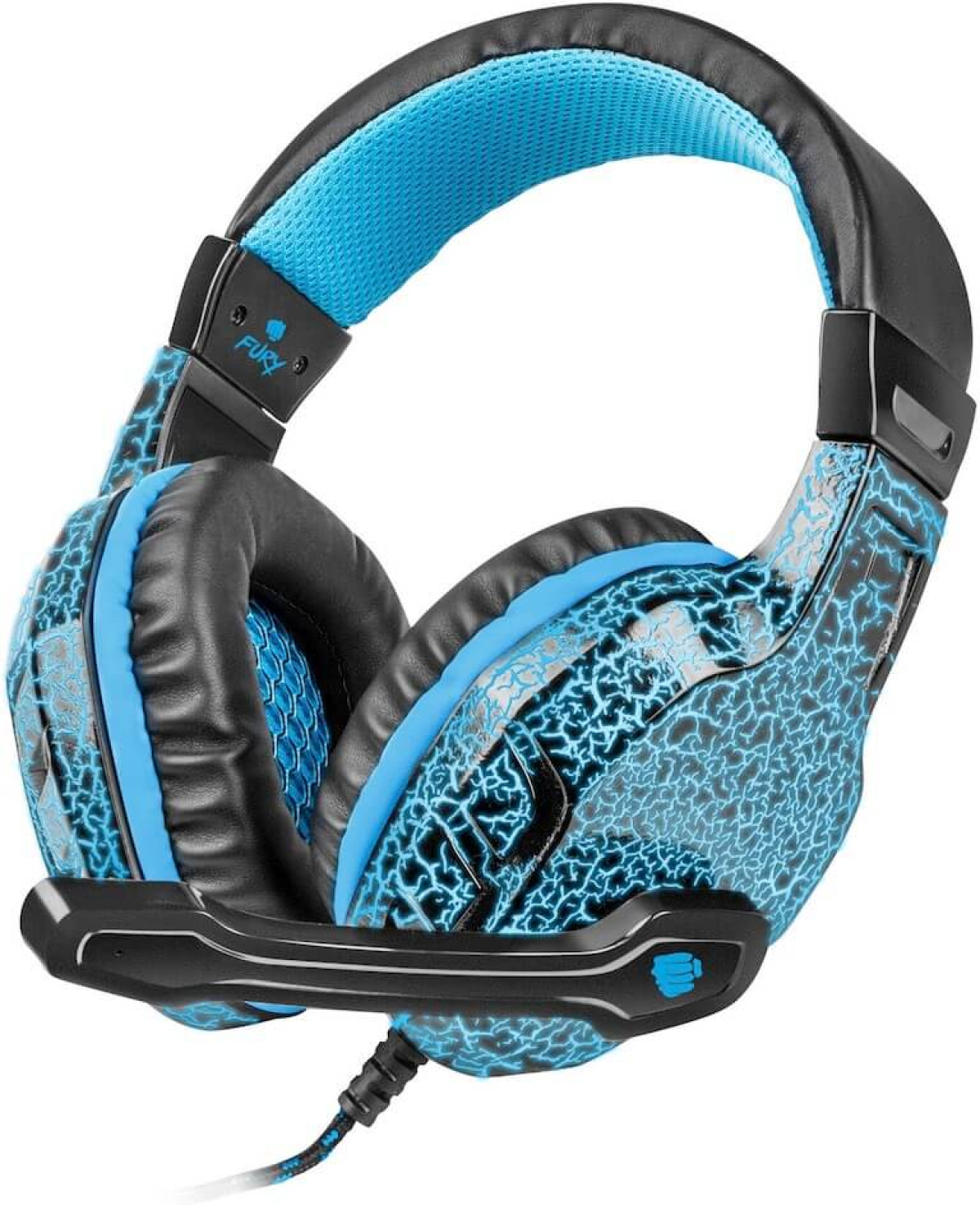 Слушалки Геймърски Fury NFU-0863 Gaming headset, Hellcat NFU-0863, Черни/Синина ниска цена с бърза доставка - BestPC.BG