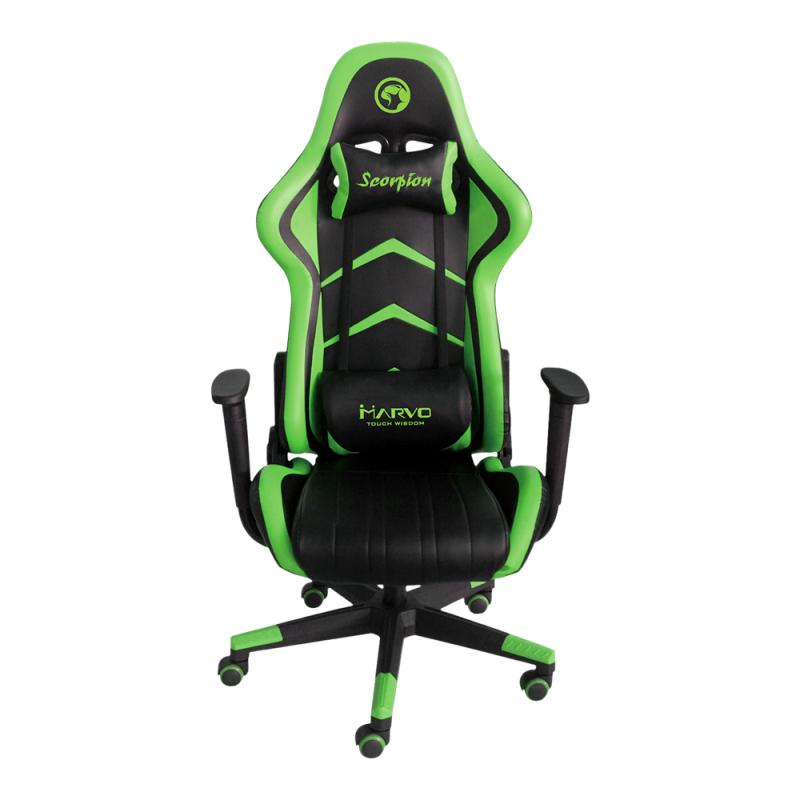 Marvo геймърски стол Gaming Chair CH-106 Челен/зеленна ниска цена с бърза доставка - BestPC.BG