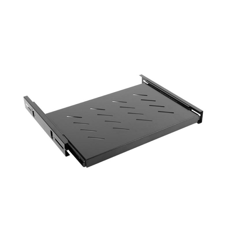 Тава/Рафт Lanberg 19" sliding shelf 1U - 463x350mm, max load capacity up to 18kg, blackна ниска цена с бърза доставка - BestPC.BG