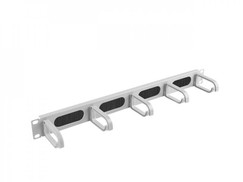 Аранжиращ панел Lanberg 19" cable management AK-1203-S brush panel 5 rings- type b 1U, greyна ниска цена с бърза доставка - BestPC.BG