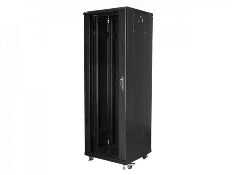 Шкаф за техника - Rack Lanberg rack cabinet 19" free-standing 37U - 600x600 self-assembly flat pack, blackна ниска цена с бърза доставка - BestPC.BG