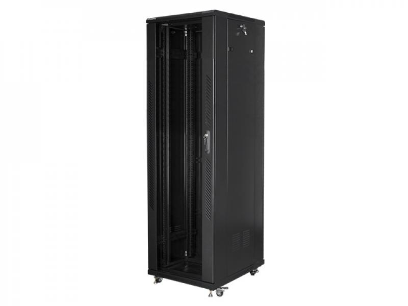 Шкаф за техника - Rack Lanberg rack cabinet 19" free-standing 42U - 600x800 self-assembly flat pack, blackна ниска цена с бърза доставка - BestPC.BG