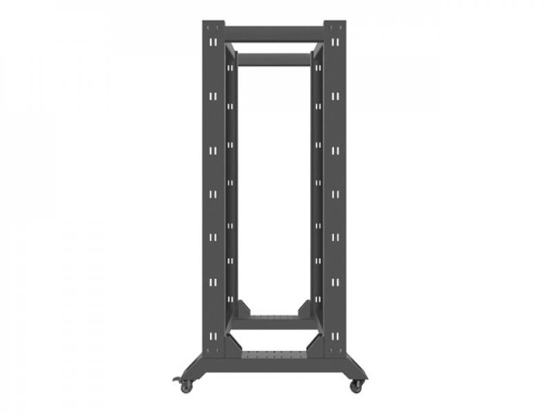 Шкаф за техника - Rack Lanberg open rack 32U  600x800, blackна ниска цена с бърза доставка - BestPC.BG