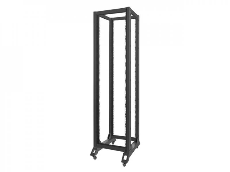 Шкаф за техника - Rack Lanberg open rack 42U  600x800, blackна ниска цена с бърза доставка - BestPC.BG