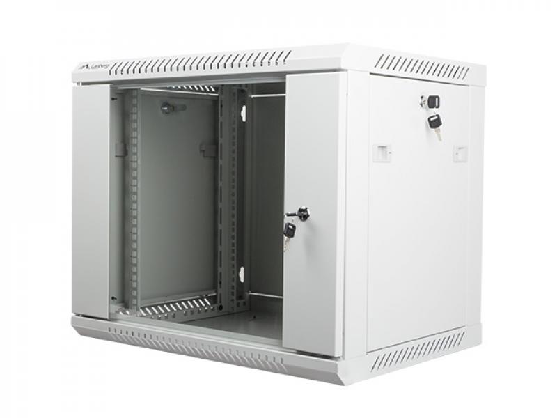Шкаф за техника - Rack Lanberg rack cabinet 19" wall-mount 9U - 600x450 for self-assembly (flat pack), greyна ниска цена с бърза доставка - BestPC.BG