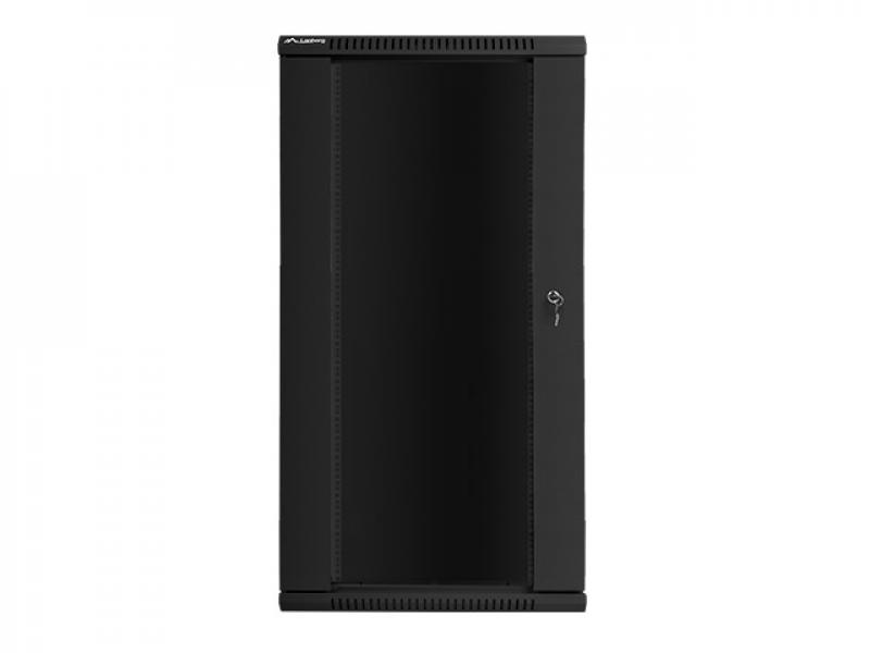 Шкаф за техника - Rack Lanberg rack cabinet 19" wall-mount 27U - 600x600 for self-assembly (flat pack), blackна ниска цена с бърза доставка - BestPC.BG