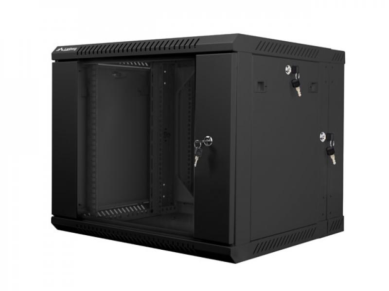 Шкаф за техника - Rack Lanberg rack cabinet 19” double-section wall-mount 9U - 600x600 for self-assemblyна ниска цена с бърза доставка - BestPC.BG