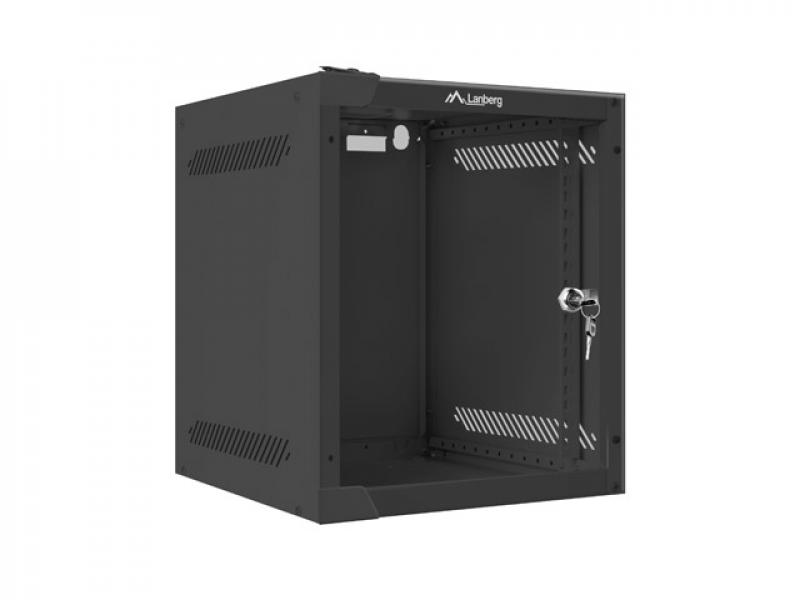 Шкаф за техника - Rack Lanberg rack cabinet 10" wall-mount 6U - 280x310 for self-assembly (flat pack), blackна ниска цена с бърза доставка - BestPC.BG
