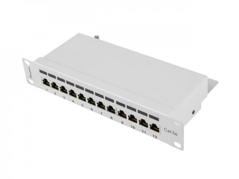 Пач панел Lanberg patch panel 12port 1U 10" CAT.5E shielded, greyна ниска цена с бърза доставка - BestPC.BG