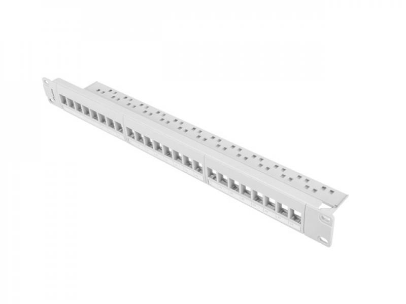 Пач панел Lanberg patch panel blank 24 port 1U for keystone modules grayна ниска цена с бърза доставка - BestPC.BG