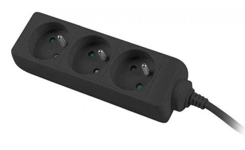 Контакт Lanberg power strip 3m, 3 sockets, french quality-grade copper cable, blackна ниска цена с бърза доставка - BestPC.BG