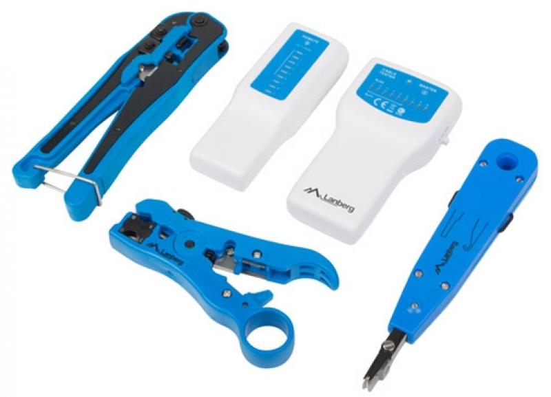 Инструмент/Тестер Lanberg network toolkit with RJ45 RJ11 cable tester, crimping, stripping and lsa toolна ниска цена с бърза доставка - BestPC.BG