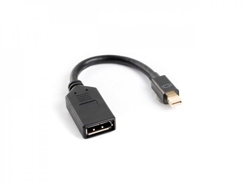 Кабел/адаптер Lanberg adapter display port mini (m) -- display port (f), 10cm cable, blackна ниска цена с бърза доставка - BestPC.BG
