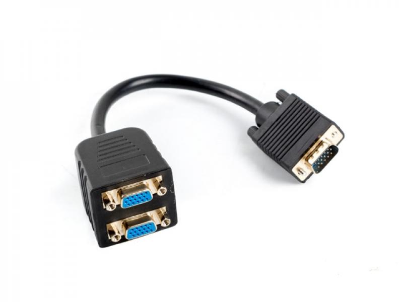 Кабел/адаптер Lanberg adapter VGA -- VGAx2, 20cmна ниска цена с бърза доставка - BestPC.BG