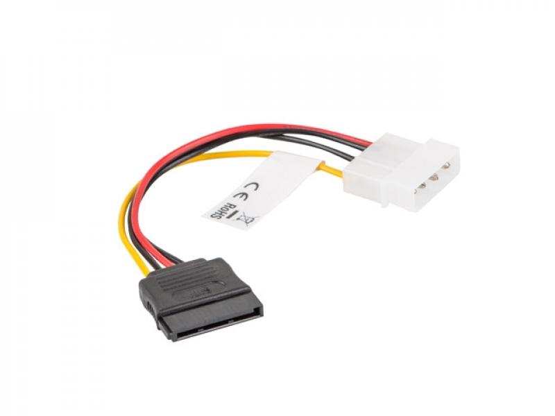 Кабел/адаптер Lanberg molex (m) -- SATA (f), cable 15cmна ниска цена с бърза доставка - BestPC.BG