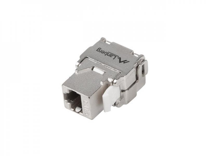 Конектор / букса Lanberg  keystone TOOL-LESS module RJ45 180° FTP CAT.6aна ниска цена с бърза доставка - BestPC.BG