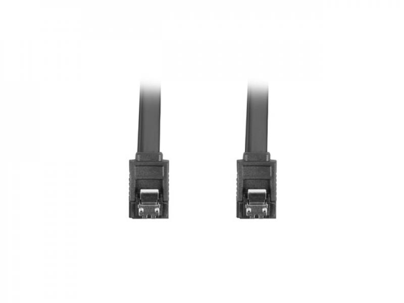 Кабел/адаптер Lanberg SATA DATA III (6GB-S) F-F cable 70cm metal clips, blackна ниска цена с бърза доставка - BestPC.BG