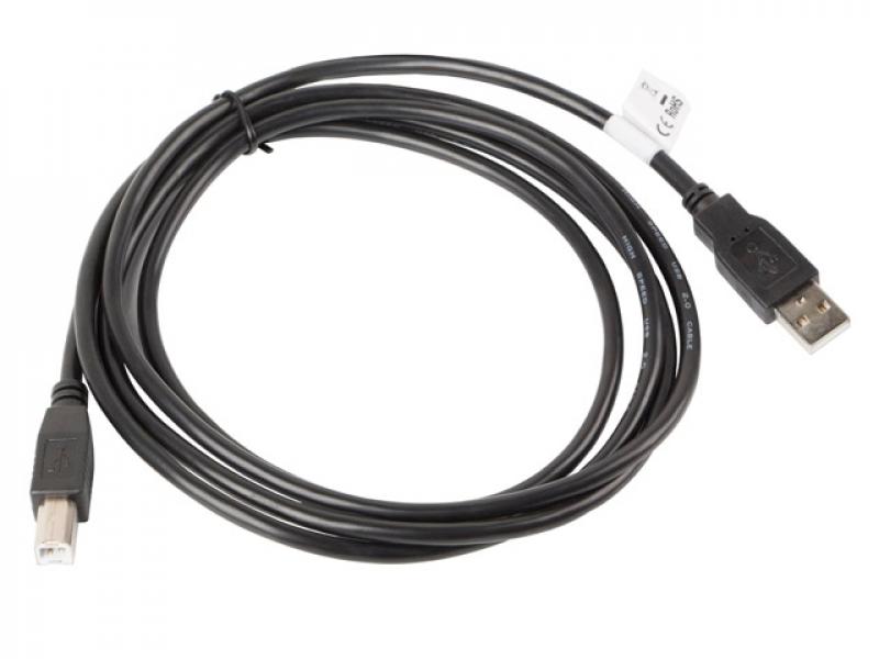 Кабел/адаптер Lanberg USB-A (M) -- USB-B (M) 2.0 cable 1.8m, blackна ниска цена с бърза доставка - BestPC.BG